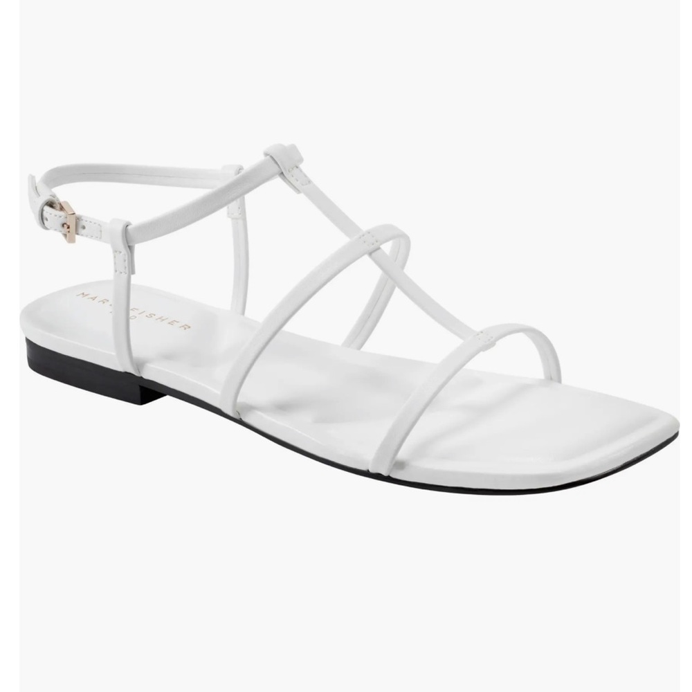 Marc Fisher Marris Women's White Strappy Sandals NWOT
